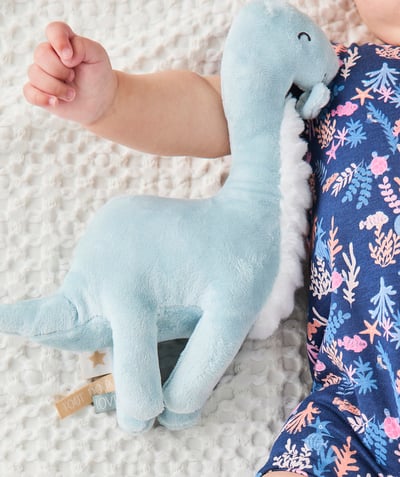Birthday gift ideas Tao Categories - BABIES' BLUE DINOSAUR CUDDLY TOY WITH RECYCLED STUFFING