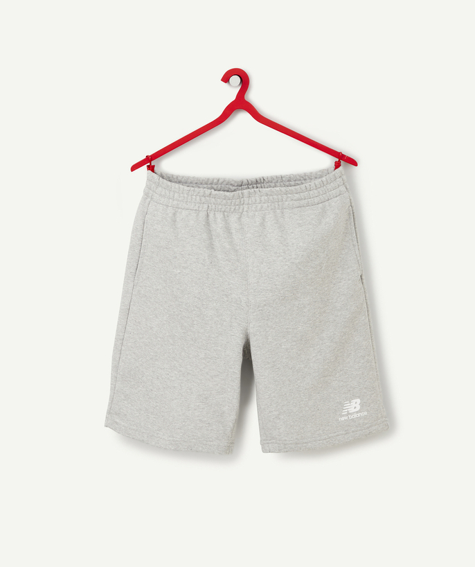 Shorts - Bermuda shorts Tao Categories - BOYS' GREY ESSENTIALS STACKED LOGO SHORTS
