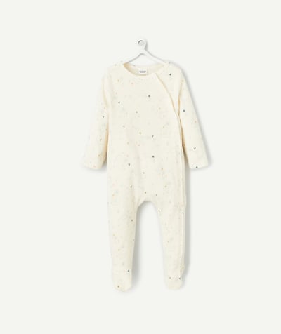 Sleepsuit – Pyjamas Nouvelle Arbo   C - CREAM RECYCLED FIBRE SLEEPSUIT WITH PRINTED MOTIFS