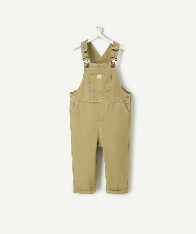Dungarees Tao Categories - BABY BOYS' GREEN ECO-FRIENDLY VISCOSE DUNGAREES