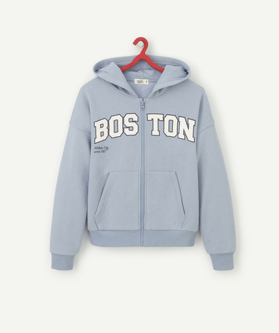 Back to school collection Nouvelle Arbo   C - BOYS' BLUE ZIP-UP RECYCLED FIBRE HOODIE