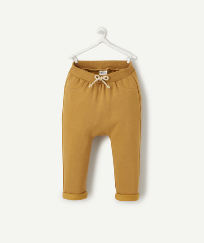 Trousers Nouvelle Arbo   C - BABY BOYS' BROWN RECYCLED FIBRE HAREM PANTS