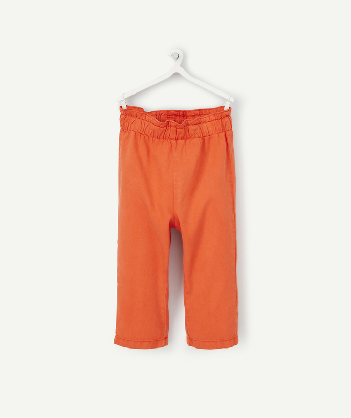 Outlet Tao Categories - GIRLS' STRAIGHT RED TROUSERS IN ECO-FRIENDLY VISCOSE
