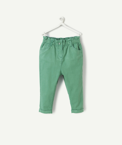 Low-priced looks Tao Categories - BABY GIRL RELAX PANTS IN GREEN RECYCLED FIBERS
