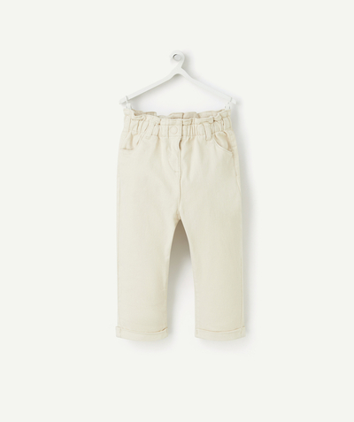 Low-priced looks Tao Categories - BABY GIRL RELAX PANTS IN BEIGE RECYCLED FIBERS