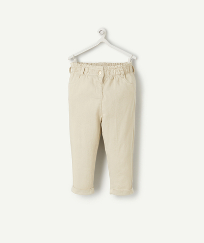 Trousers Nouvelle Arbo   C - CREAM BABY GIRLS' RELAXED TROUSERS