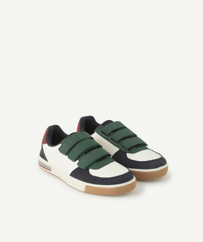 Trainers Nouvelle Arbo   C - BOYS' NAVY, GREEN AND WHITE VELCRO TRAINERS
