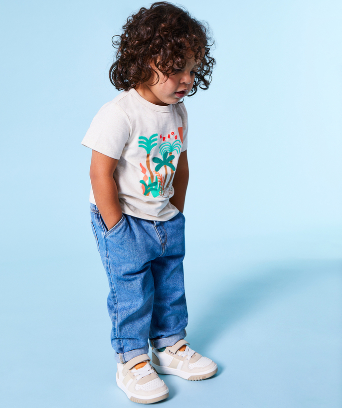 Jeans Tao Categories - BABY BOYS' RELAXED LOW IMPACT BLUE DENIM TROUSERS