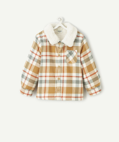 Back to school collection Nouvelle Arbo   C - BABY BOYS' SHERPA-LINED CHECKED SHIRT