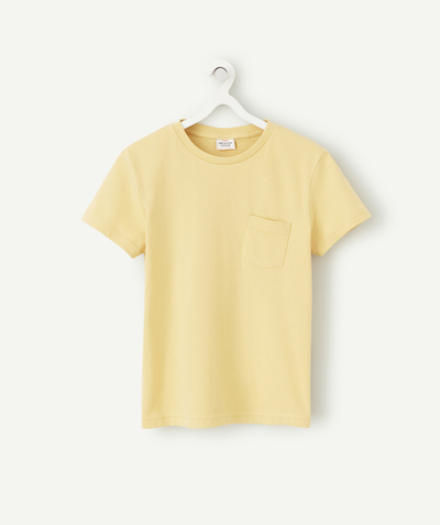 Sportswear Nouvelle Arbo   C - BOYS' YELLOW SHORT-SLEEVED T-SHIRT WITH A POCKET