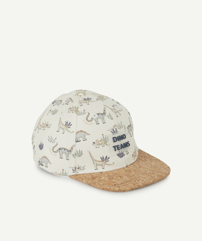 New collection Nouvelle Arbo   C - BABY BOYS' DINOSAUR CAP WITH A CORK EFFECT VISOR