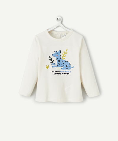 Nice price Nouvelle Arbo   C - BABY BOYS' LONG-SLEEVED ORGANIC COTTON T-SHIRT WITH A BLUE DOG