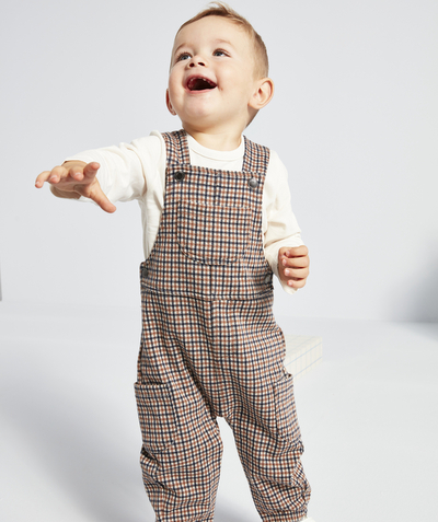 Outlet Nouvelle Arbo   C - BABY BOYS' CHECKED DUNGAREES WITH POPPERS