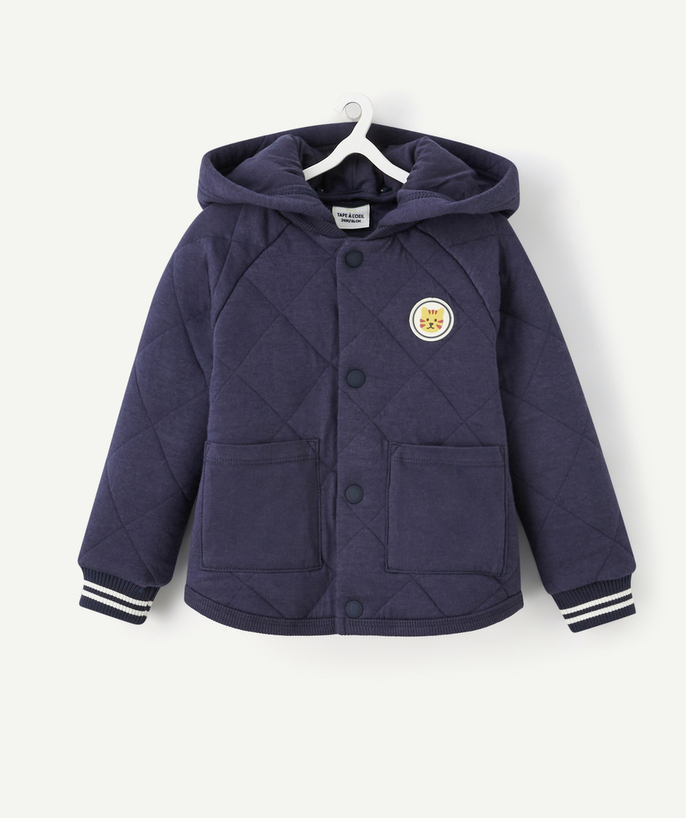 Back to school collection Tao Categories - BABY BOYS' NAVY HOODED QUILTED JACKET