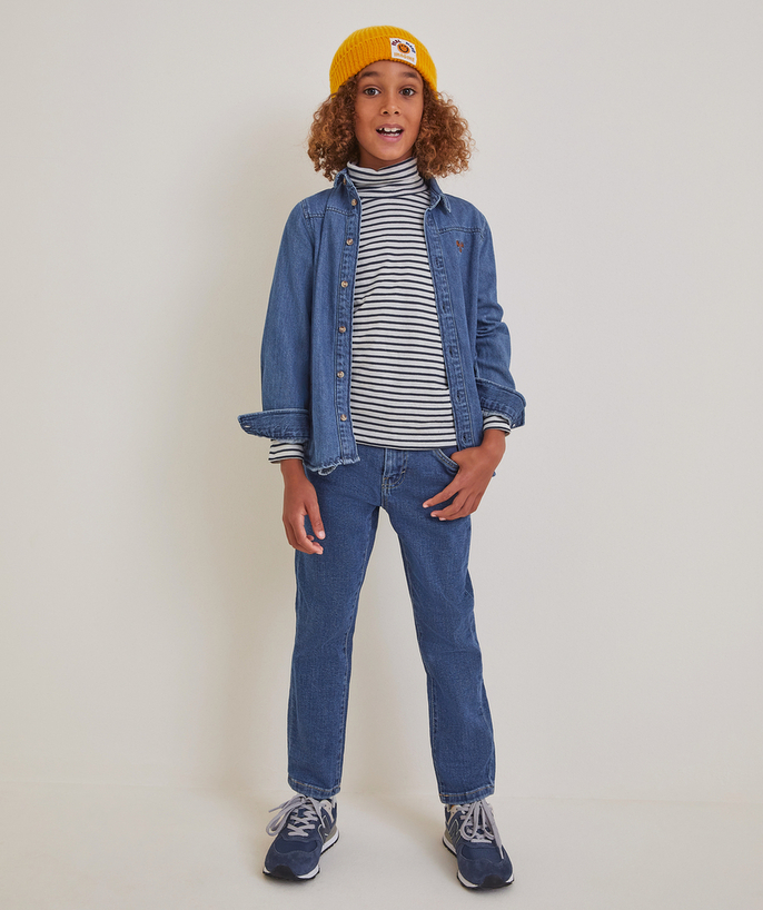 Jeans Tao Categories - BOYS' LOW-IMPACT DENIM REGULAR-FIT JEANS