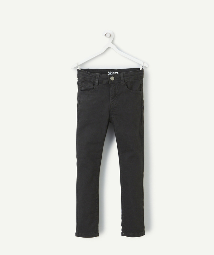 Spodnie - Spodnie dresowe Kategorie TAO - chłopięce spodnie skinny z czarnego włókna z recyklingu