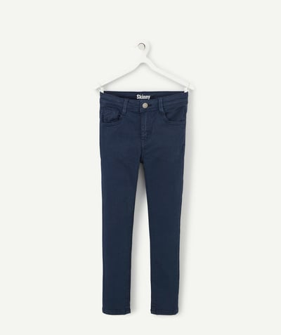 Boy Nouvelle Arbo   C - BOYS' NAVY BLUE SKINNY TROUSERS IN RECYCLED FIBRES