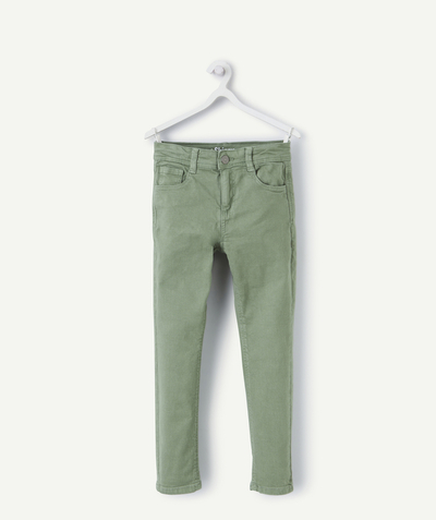Chłopiec Kategorie TAO - Chłopięce spodnie skinny z zielonego włókna z recyklingu