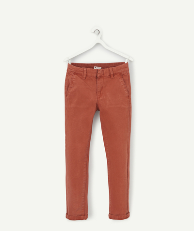 Trousers - Jogging pants Nouvelle Arbo   C - BOYS' RUST RECYCLED FIBRE CHINOS