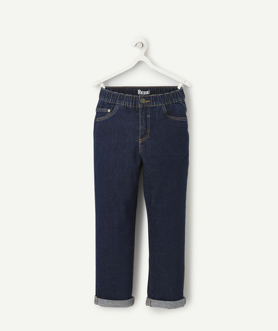 Back to school collection Nouvelle Arbo   C - BOYS' RAW BLUE DENIM LOW-IMPACT RELAXED TROUSERS
