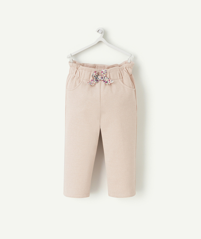 Back to school collection Nouvelle Arbo   C - BABY GIRLS' SPARKLING PINK FLEECE JOGGING PANTS