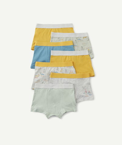 Underwear Nouvelle Arbo   C - SET OF SEVEN BOYS' DINOSAUR-THEMED ORGANIC COTTON BOXER SHORTS