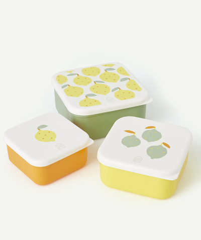Back to school equipment Nouvelle Arbo   C - SET OF THREE LEMON LUNCH BOXES