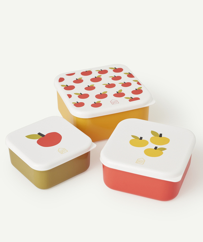 Back to school equipment Nouvelle Arbo   C - SET OF THREE APPLE LUNCH BOXES