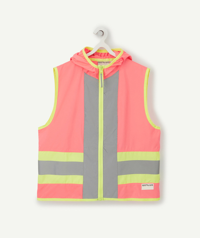 Girl Nouvelle Arbo   C - JOY CORAL SAFETY WAISTCOAT WITH A HOOD