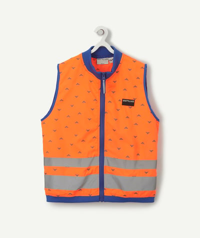 Outdoor play equipment Tao Categories - ORANGE JACKSON SAFETY VEST WITH TRIANGLE PRINT