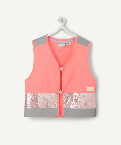 Girl Nouvelle Arbo   C - GLORIA CORAL SEQUINNED SAFETY WAISTCOAT