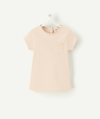 T-shirt - sous-pull Categories Tao - T-SHIRT BÉBÉ FILLE EN COTON BIO ROSE PÂLE