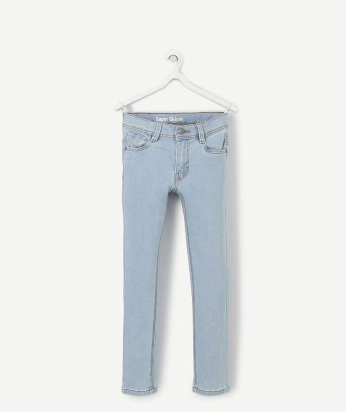 Jeans Tao Categories - BOYS' SUPER-SKINNY LOW-IMPACT DENIM TROUSERS
