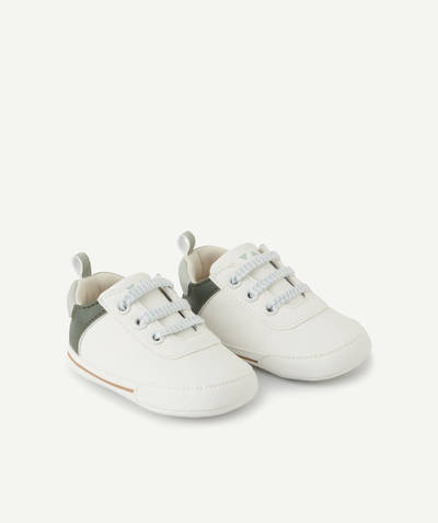 Outlet Nouvelle Arbo   C - BABY BOYS' TRAINER-STYLE BOOTIES WITH GREEN DETAILS