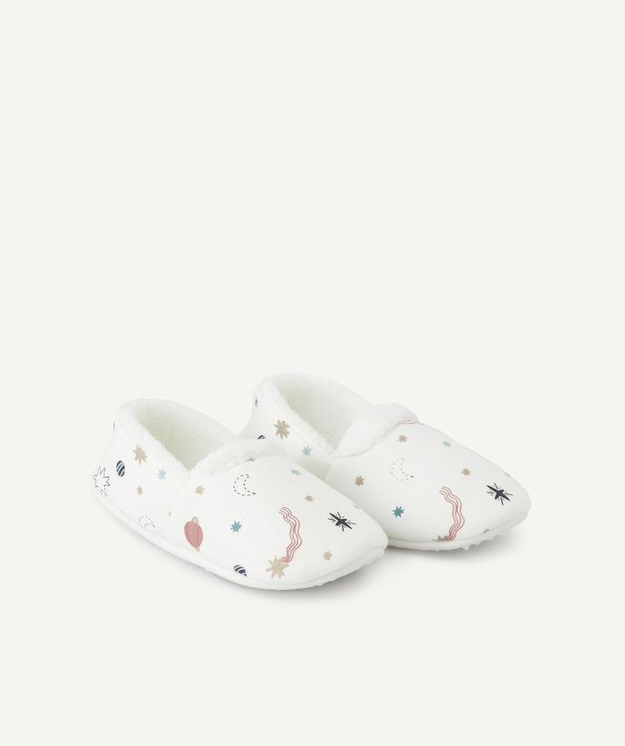 Chaussures, chaussons Categories Tao - CHAUSSONS FILLE BLANCS THÈME GALAXIE