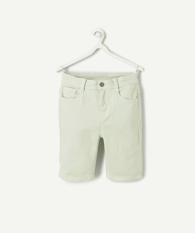 Shorts - Bermuda shorts Tao Categories - boy's bermuda shorts in water-green recycled fiber