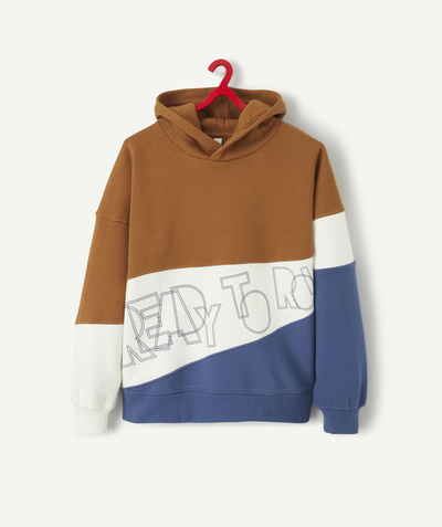 Back to school collection Nouvelle Arbo   C - UNISEX COLOURBLOCK RECYCLED FIBRE HOODIE WITH SLOGAN