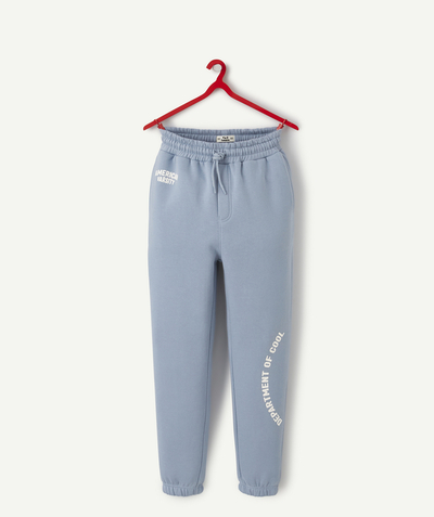 Back to school collection Tao Categories - BOYS' SKY BLUE JOGGERS WITH WHITE SLOGAN
