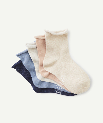 Accessories Nouvelle Arbo   C - SET OF FIVE PAIRS OF GIRLS' GLITTERY SOCKS