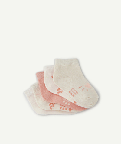 Socks - Tights Nouvelle Arbo   C - PACK OF FIVE PAIRS OF BABY GIRLS' PINK AND BEIGE SOCKS