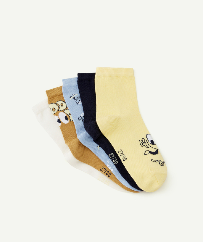 Boy Tao Categories - PACK OF FIVE PAIRS OF BOYS' GOOD MOOD SOCKS IN ORGANIC COTTON