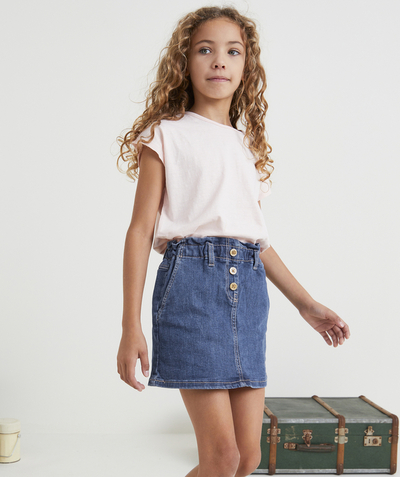 Shorts - Skirt Nouvelle Arbo   C - LOW-IMPACT DENIM SKIRT WITH GLITTERY BUTTONS