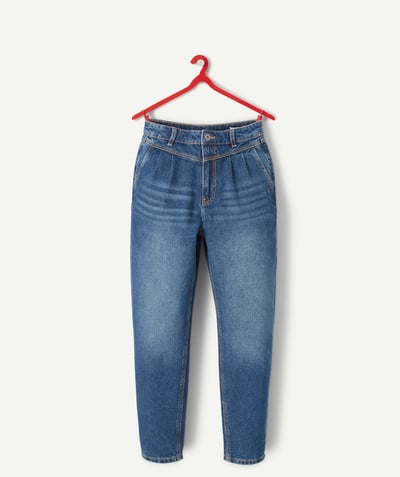 Back to school collection Nouvelle Arbo   C - GIRLS' BLUE LOW-IMPACT DENIM MOM TROUSERS