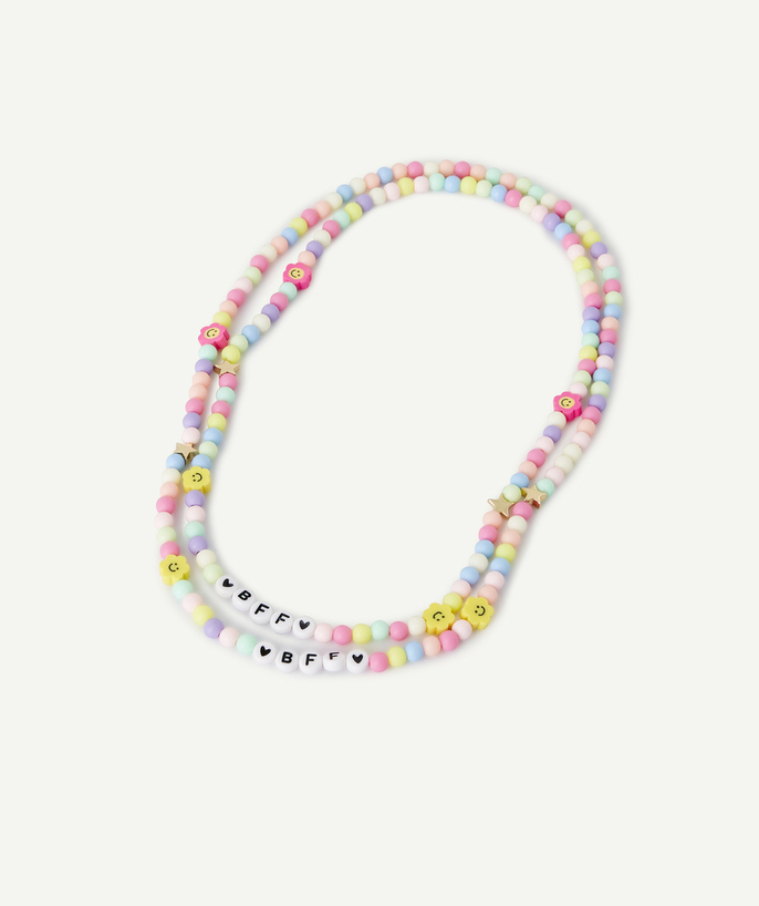 Jewellery Tao Categories - SET OF TWO FRIENDSHIP NECKLACES WITH COLOURED BEADS