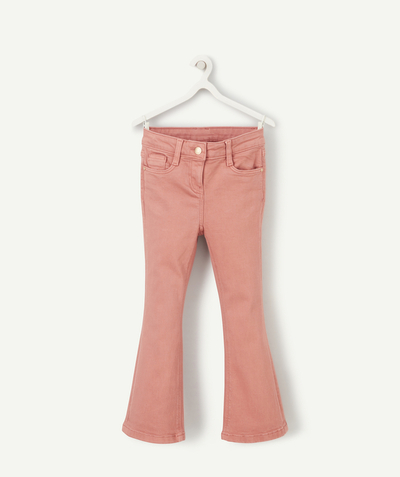 Girl Nouvelle Arbo   C - GIRLS' RECYCLED FIBRE AND PINK DENIM FLARED TROUSERS
