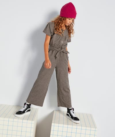 Back to school collection Nouvelle Arbo   C - GIRLS' WIDE-LEG CHECKED JUMPSUIT