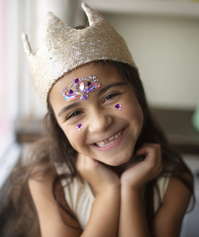 Girl Tao Categories - GIRL'S CROWN WITH GOLD SEQUINS AND VEIL