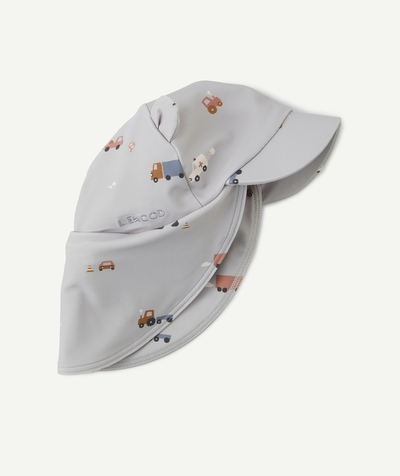 New In Nouvelle Arbo   C - SENIA RECYCLED POLYESTER SUN HAT WITH EARS AND A VEHICLE PATTERN