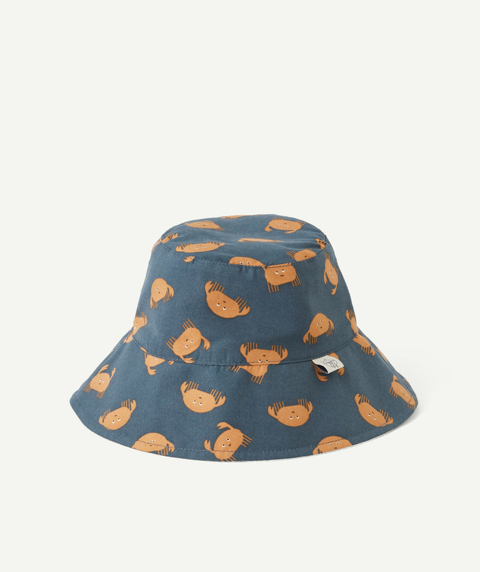 Hats - Caps Tao Categories - CRAB-THEMED BLUE ANTI-UV BUCKET HAT