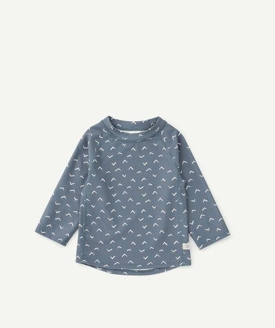 ECODESIGN Tao Categories - BABIES' BLUE ANTI-UV T-SHIRT WITH A WHITE PRINT